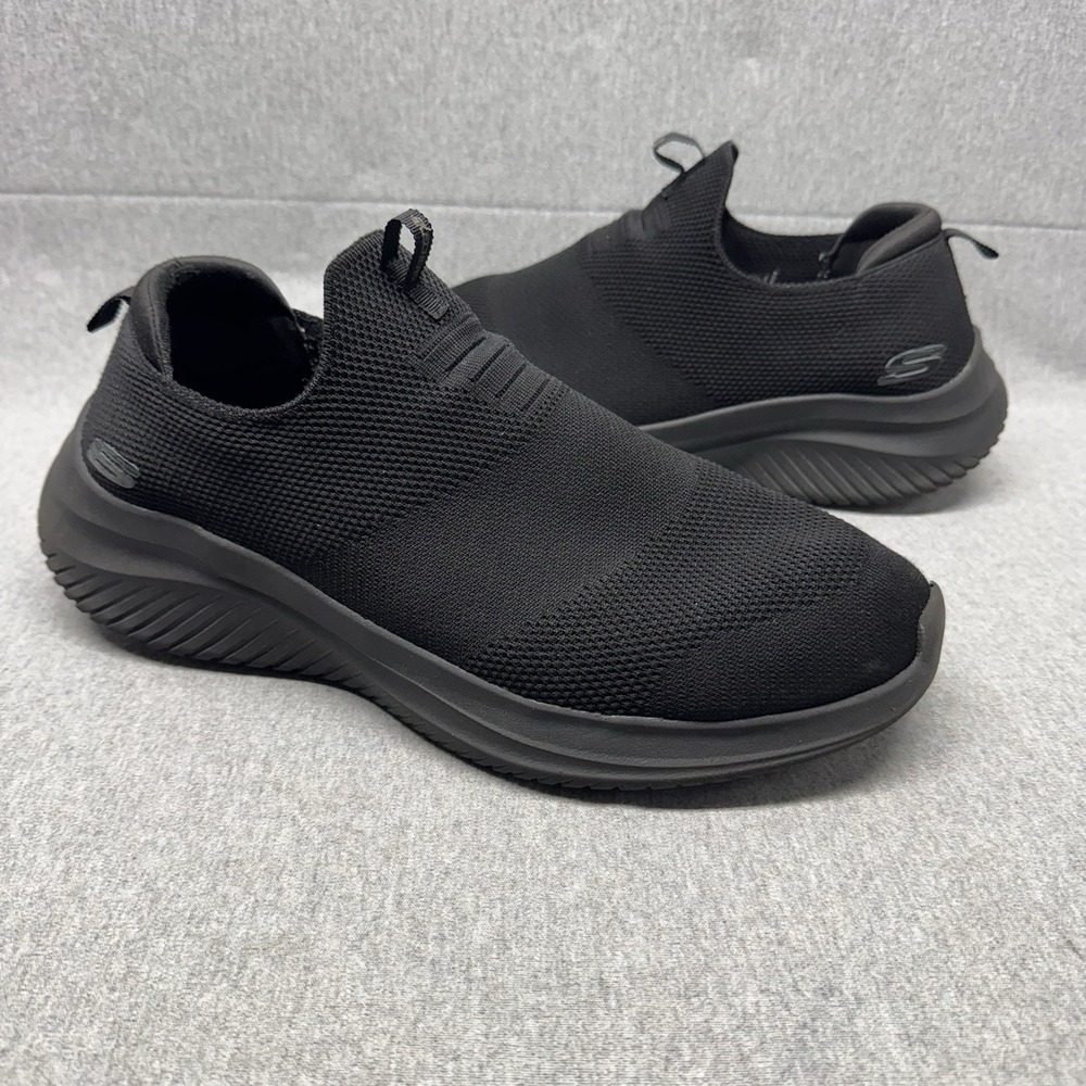 Skechers Ultra Flex 3.0 Black Slip On Sneakers Mens 12 Vegan mesh walking shoes